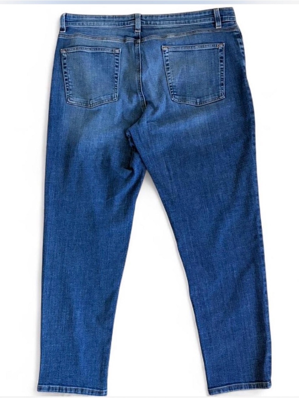 Eileen Fisher Organic Cotton Women's Straight Leg Jeans in Mid Blue - Picture 4 of 6